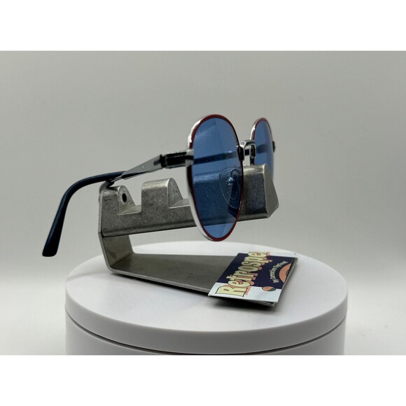 Vintage Eyeglasses NOS Large Round Blue Lens Red/Blue Frame 1990s-2000s - Picture 2 of 9